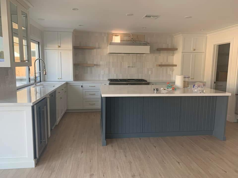 White kitchen island